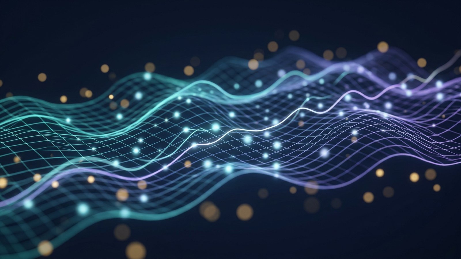 Abstract data visualization representing NVDA covered call income and volatility flows
