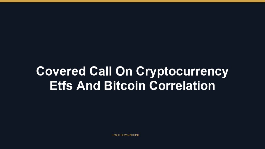 Covered Call On Cryptocurrency Etfs And Bitcoin Correlation - editorial photograph